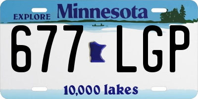 MN license plate 677LGP