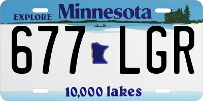 MN license plate 677LGR