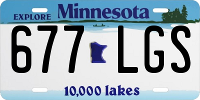 MN license plate 677LGS