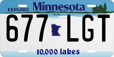 MN license plate 677LGT