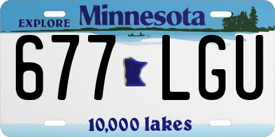 MN license plate 677LGU