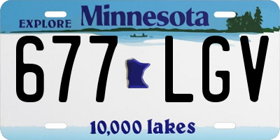 MN license plate 677LGV