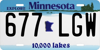 MN license plate 677LGW
