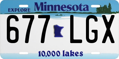 MN license plate 677LGX