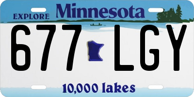 MN license plate 677LGY