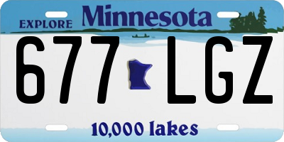 MN license plate 677LGZ