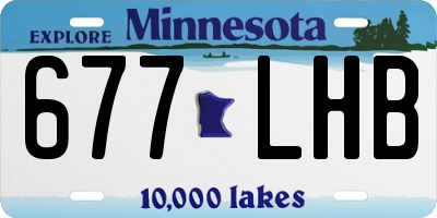 MN license plate 677LHB