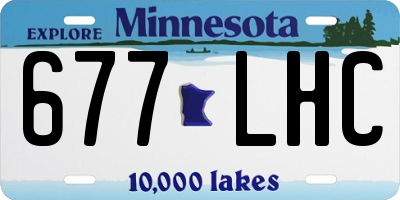 MN license plate 677LHC