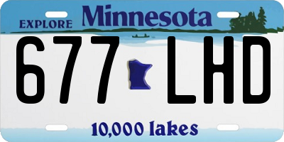 MN license plate 677LHD