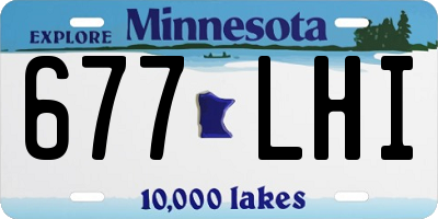 MN license plate 677LHI