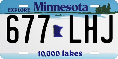 MN license plate 677LHJ