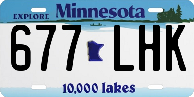 MN license plate 677LHK