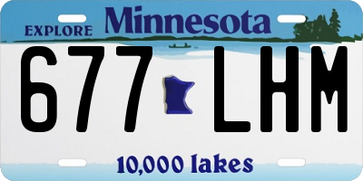 MN license plate 677LHM