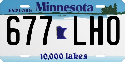 MN license plate 677LHO