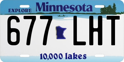 MN license plate 677LHT