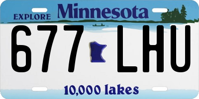 MN license plate 677LHU