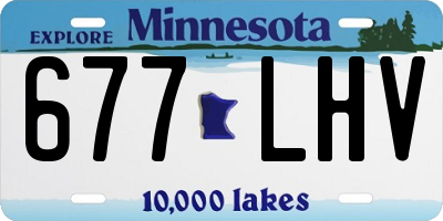 MN license plate 677LHV
