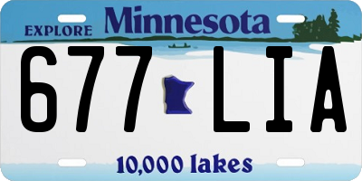 MN license plate 677LIA