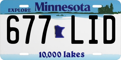 MN license plate 677LID