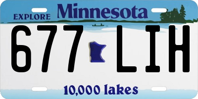 MN license plate 677LIH