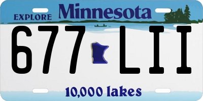 MN license plate 677LII