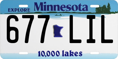MN license plate 677LIL