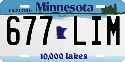 MN license plate 677LIM