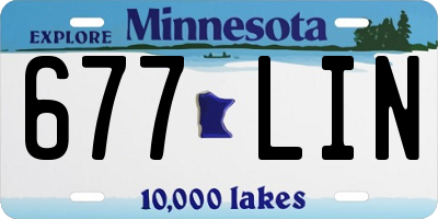 MN license plate 677LIN