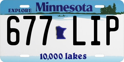 MN license plate 677LIP