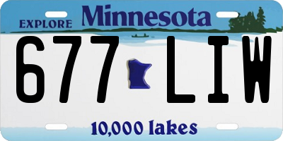 MN license plate 677LIW