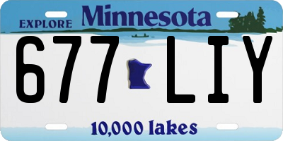 MN license plate 677LIY