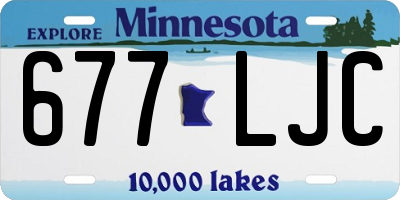 MN license plate 677LJC