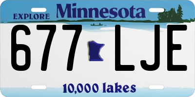 MN license plate 677LJE