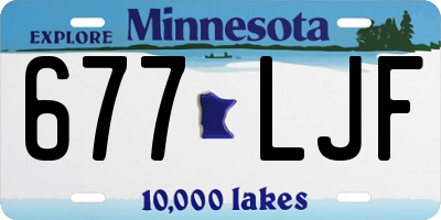 MN license plate 677LJF