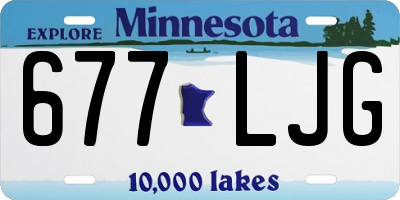 MN license plate 677LJG
