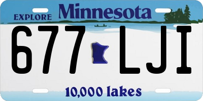 MN license plate 677LJI