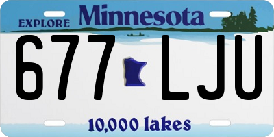 MN license plate 677LJU