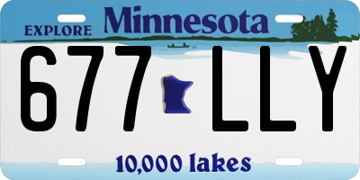 MN license plate 677LLY