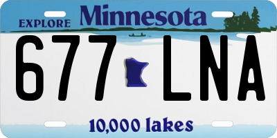 MN license plate 677LNA