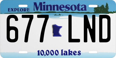 MN license plate 677LND