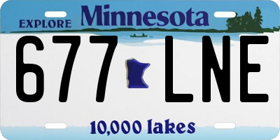 MN license plate 677LNE