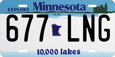 MN license plate 677LNG