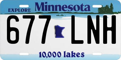 MN license plate 677LNH