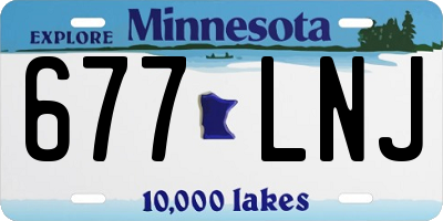 MN license plate 677LNJ