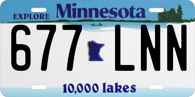MN license plate 677LNN