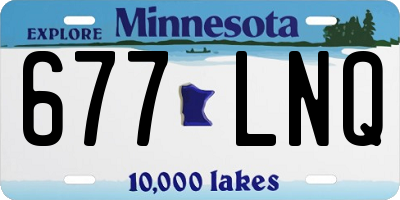 MN license plate 677LNQ