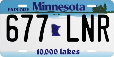 MN license plate 677LNR