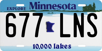 MN license plate 677LNS