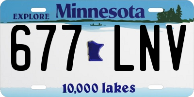 MN license plate 677LNV