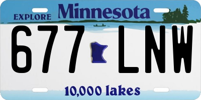 MN license plate 677LNW